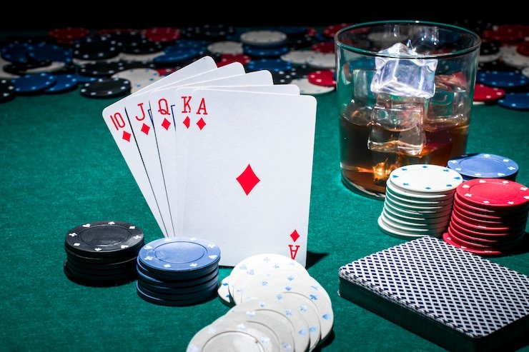 Multi-camera live-dealer table at bukit4d login showing card layout and player betting positions